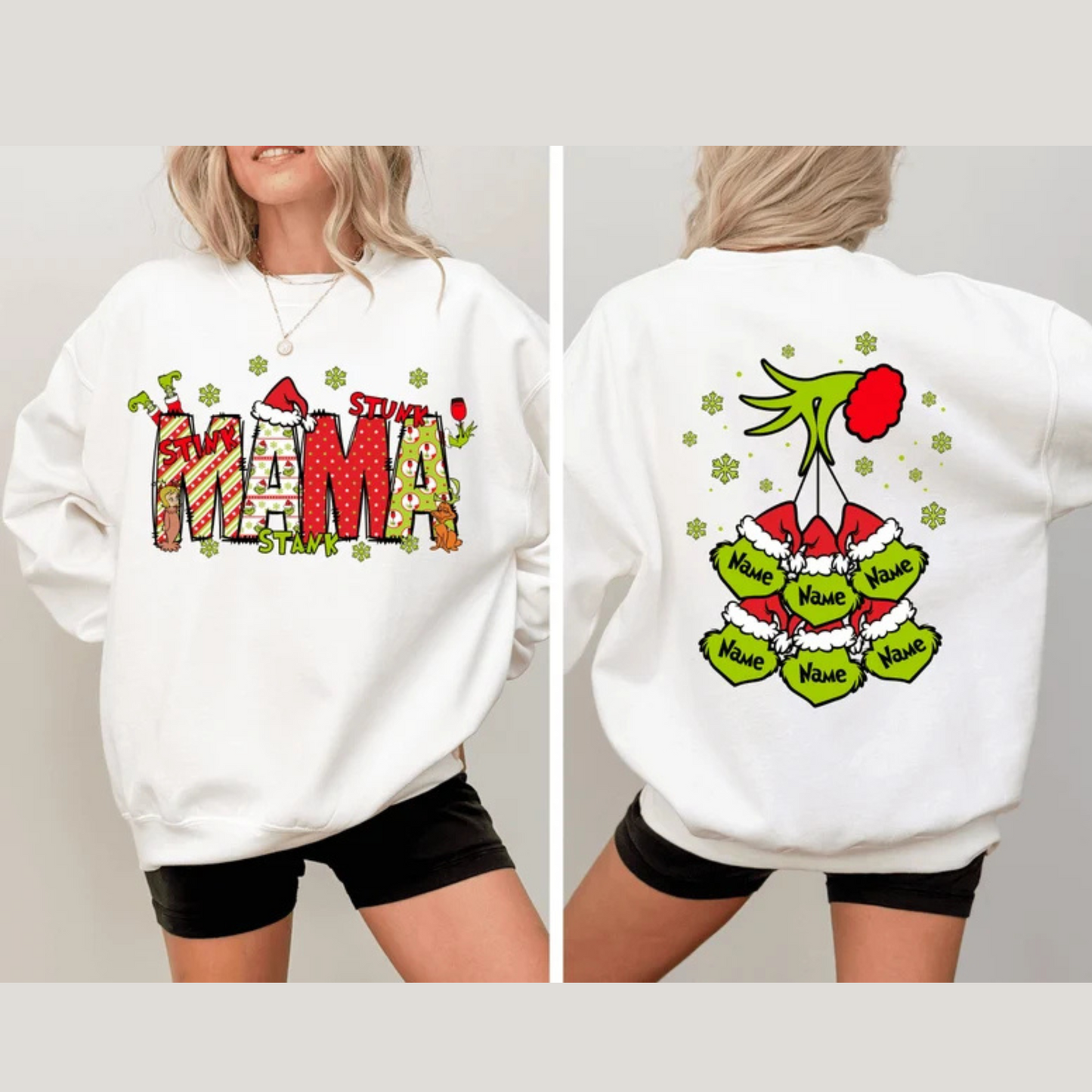 MAMA and Grinch Kids Sweater